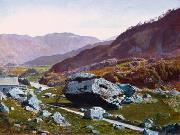 Atkinson Grimshaw Bowder Stone, Borrowdale Norge oil painting reproduction